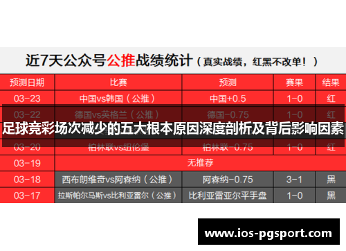 足球竞彩场次减少的五大根本原因深度剖析及背后影响因素 足球竞彩场次减少的五大根本原因深度剖析及背后影响因素