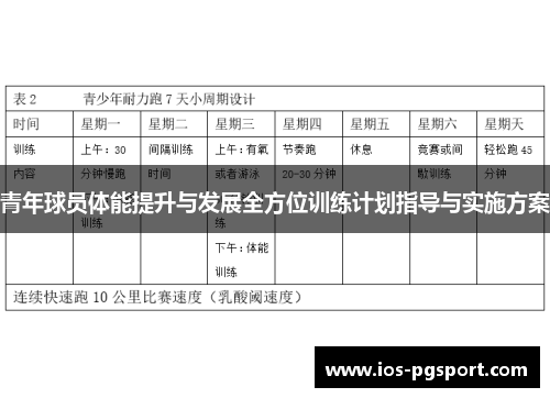 青年球员体能提升与发展全方位训练计划指导与实施方案 青年球员体能提升与发展全方位训练计划指导与实施方案